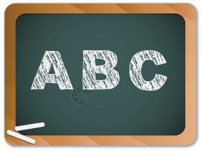 黑板上的粉笔字母教育幼儿园公司绿色大学教学木板绘画学习课堂图片