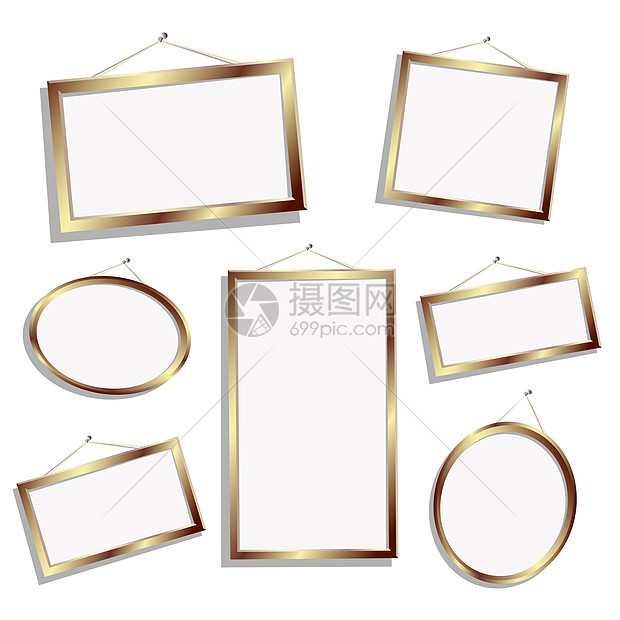 空框空白金属插图木板椭圆形白色盘子产品推介会图片