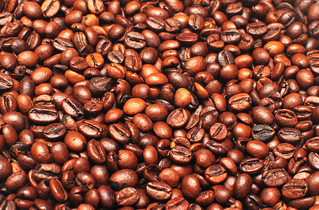 烘焙咖啡豆背景美食咖啡宏观黑色香味味道奢华饮料香气兴奋剂背景图片