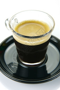 黑色短黑玻璃咖啡店咖啡白色杯子图片