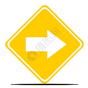 方向路标志牌钻石图形化运输黄色指示牌概念指针沟通路标积分图片