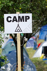 营招牌营地旅行帐篷木板背景图片