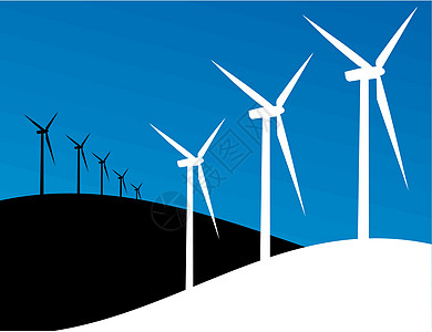 生态风速图环境发电机螺旋桨回收场地风力生产车站天空风车图片