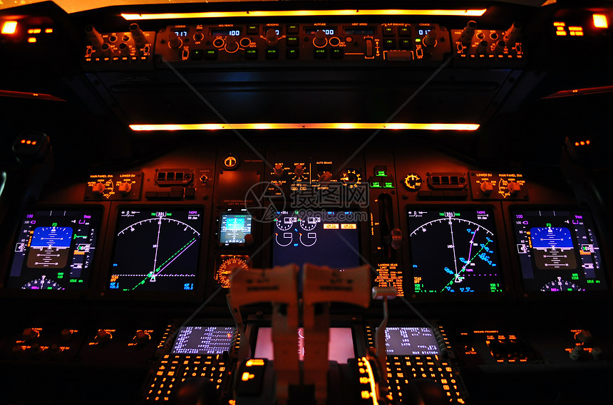 飞行甲板导航展示风门航空公司航班飞行员旅行指标飞机控制图片