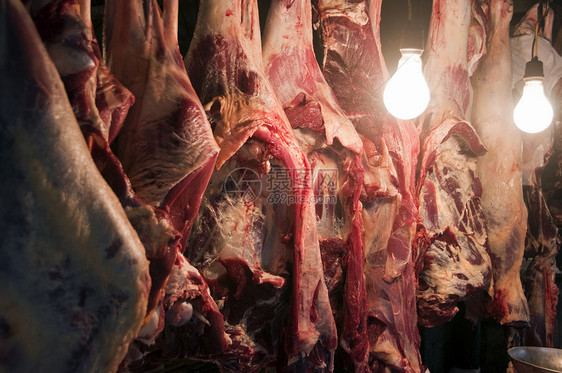 肉菜市场奶牛红色牛肉纹理图片