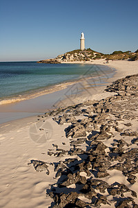 Rottnest 灯塔海洋导航建筑地标历史旅行海滩援助假期建筑学图片