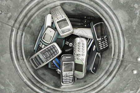 弹出手机回收垃圾电话电子产品生态电池环境图片