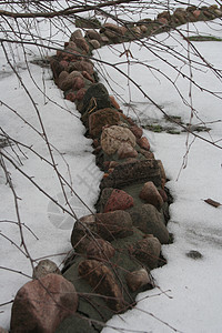 石刻板水泥小路材料摄影棕色花园岩石图片