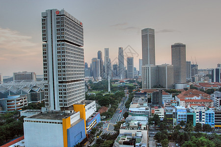2007年8月新加坡日落背景图片
