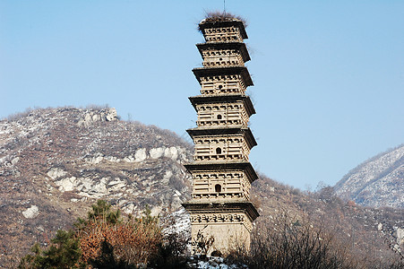 古代塔寺文化寺庙旅行历史宝塔蓝色宗教旅游荒野历史性图片