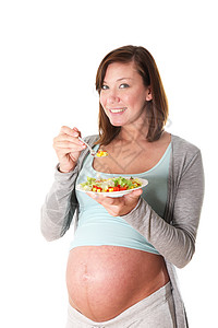 孕妇吃健康饮食早产喜悦幸福营养分娩出生婴儿腹部安全父母图片