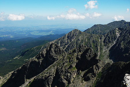 塔特里山顶峰山峰冒险海拔热情背景图片