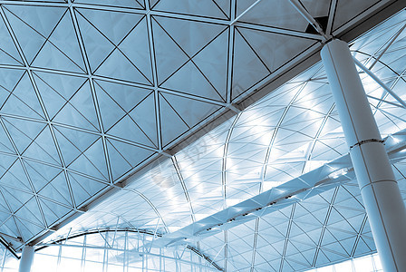 香港国际机场内部建筑结构建造民众交通车站商业办公室技术建筑学玻璃大厅图片