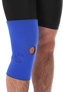 戴脚套的人髌骨卫生机动性康复肌肉减值福利保健投掷男人图片