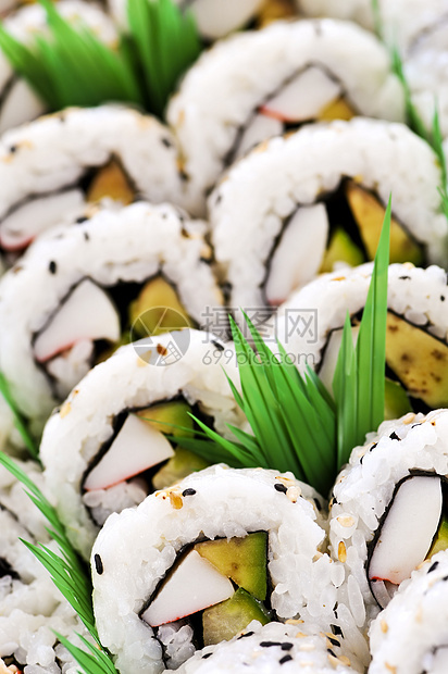 寿司盘托盘芝麻文化美食手指海鲜食物作品宏观蔬菜图片