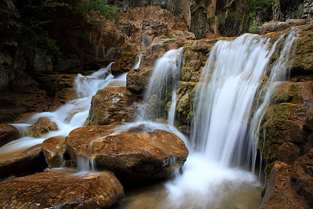 中国云台山的瀑水和级联力量旅游瀑布溪流岩石矿物地质学旅行地质运动图片