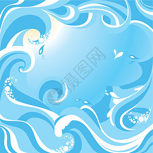 海洋背景条纹波浪圆圈海滩天气液体插图漩涡阳光气泡图片