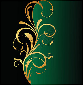 花纹形态框架插图叶子艺术宏观药品花丝风格金子漩涡图片