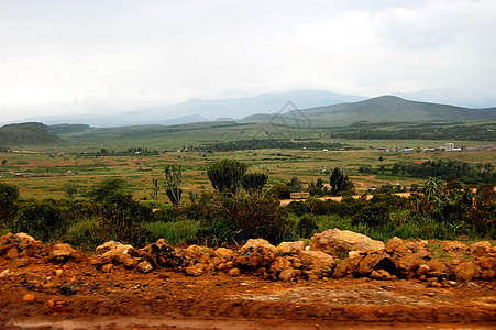非洲地貌草原植物红土天空照片荒野图片