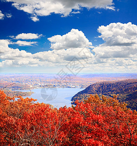 灰熊山顶的叶子景色木头农村风景地面天空娱乐公园民众橙子场景图片
