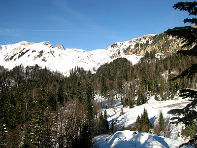 冬季冰川植被文件山丘登山一条路线青菜解脱山峰全景图片