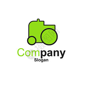 Logo 指向卡车插图徽标商业机器口号代理人农民白色图片