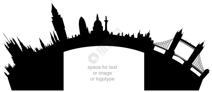 伦敦天际地标城市车轮旅游摩天轮遗迹教会标识圆顶图层图片