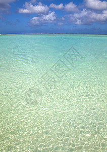 太平洋海洋岛屿和蓝色清洁水图片