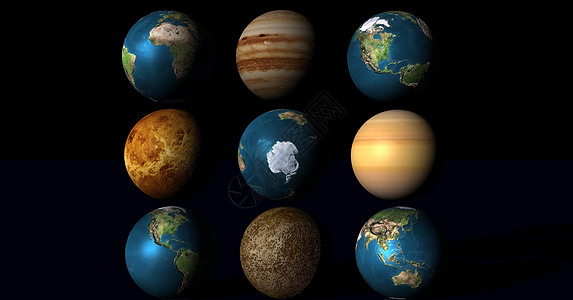 世界和行星背景图片