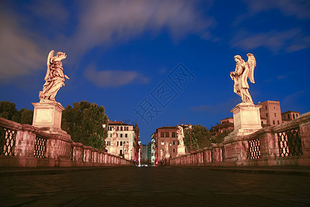 贝尼尼圣安热洛教皇雕像城市路灯装饰建筑学历史性首都建筑古董景观图片