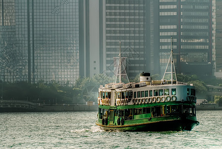 香港维多利亚港渡渡轮运输商业建筑学港口海岸地标渠道建筑巡航旅行图片