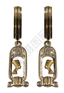 黄金提金耳环金子装饰品珠宝钻石礼物背景图片
