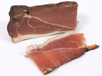 培根猪肉棕色牛肉熏制食物红色白色营养剑纹火腿图片