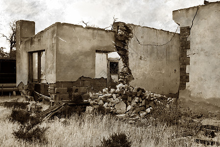 废旧废墟财产砖块风化划痕照片瓦砾墙壁石头房子农家图片