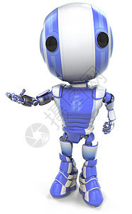 机器人浏览器手势技术未来派塑料蓝色吉祥物背景图片