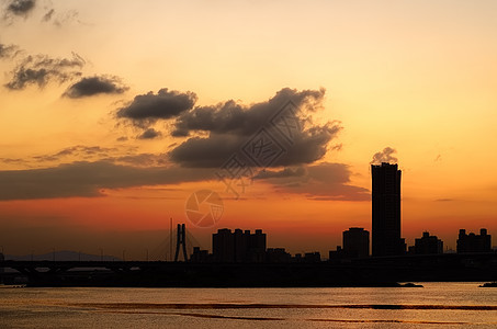 城市天线戏剧性天空港口房子反射旅游建筑学日落建筑公寓图片