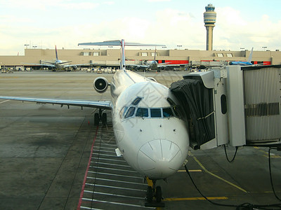 飞机科技机场和飞机鸟瞰图航空客机飞行跑道行李人士技术喷射旅游背景