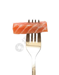 叉子上的鲑鱼图片