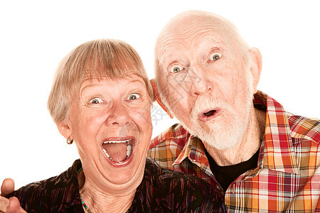 令人惊讶的老年夫妇图片