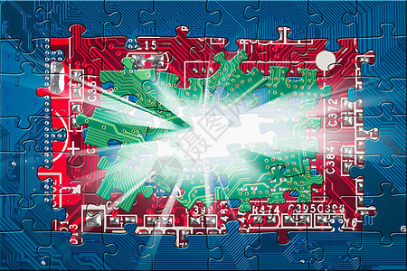 电子电路摘要板拼图背景 光线与射线图片