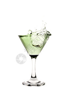饮料液体静物茶点绿色磨砂工作室白色酒精悬浮冻结图片