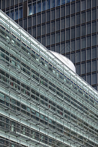 现代办公楼建筑学银行视图外观窗户商业金融摩天大楼蓝色反射图片