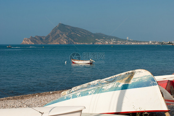 阿尔提湾海滩运动阳光支撑渔船航行船只晴天海岸闲暇图片