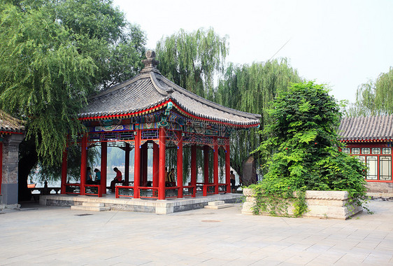 北京紫禁城附近的Beihai公园皇帝文化多样性城市历史狮子中心地标皇家绘画图片