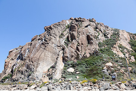 莫尔罗摇滚风景岩石海岸海滩天空火山石头海洋爬坡地标图片