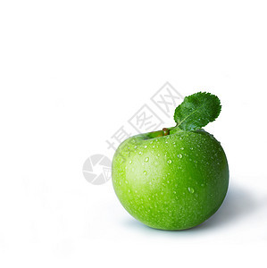 绿苹果奶奶茶点白色食物水果叶子美食节食图片