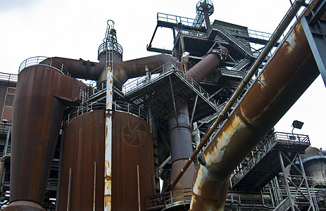铁建筑杜伊斯堡北建筑植物煤炭伙伴生产爆破衰变工厂文化纪念碑背景