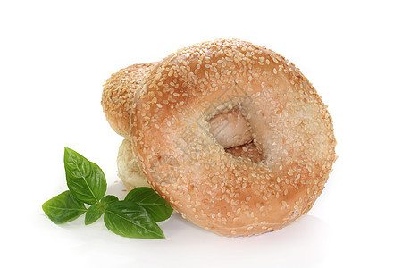 百吉盘零食焙烤食物芝麻甜甜圈早餐食品面包小吃饼干图片