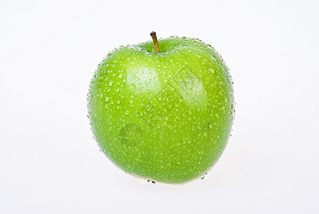 绿苹果保健饮食水滴卫生食物果味养分宏观水果小吃图片