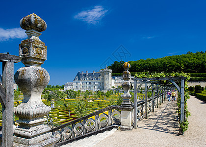 法国中心花园的Vendry城堡楼梯纪念碑宫殿旅行历史建筑学世界遗产历史性建筑园艺图片